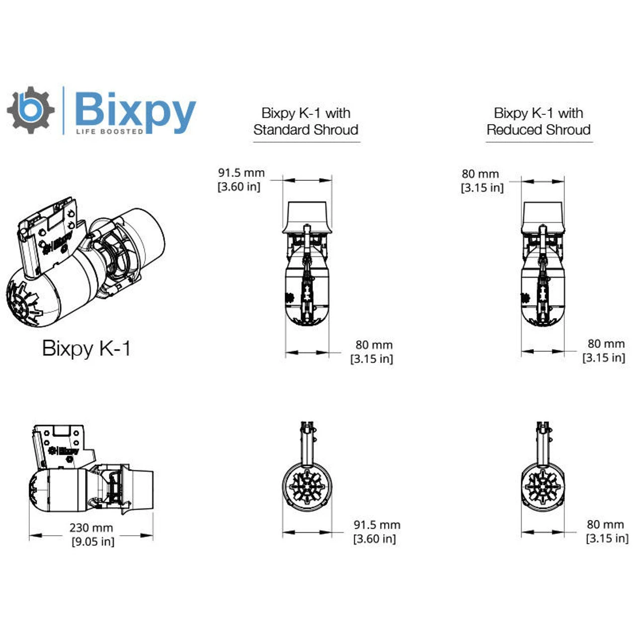 Bixpy Bundle K-1 Outboard Kit & Fin Adapter Bundle - Image 7
