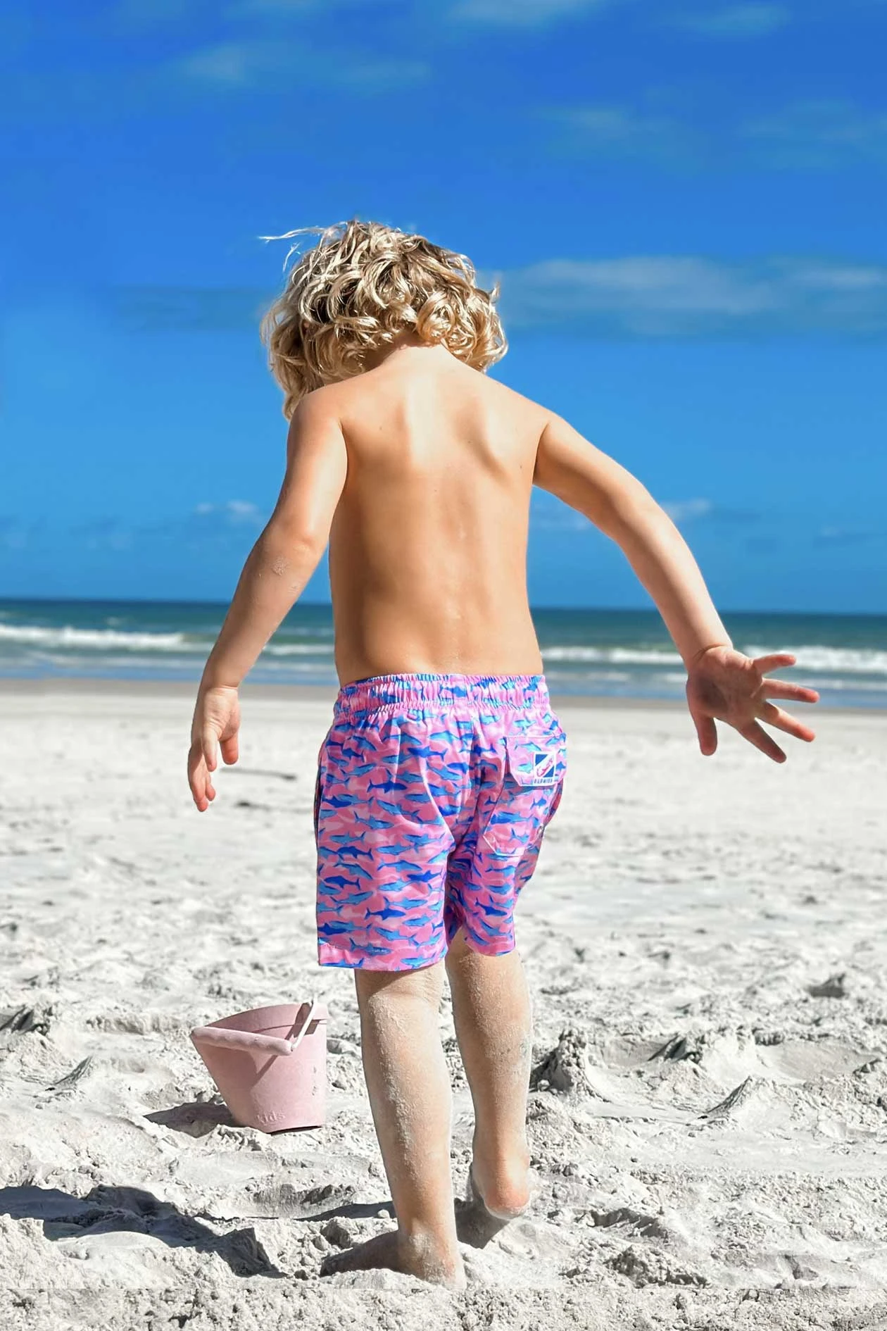 Boy's Pink Shark Shorts - Image 3